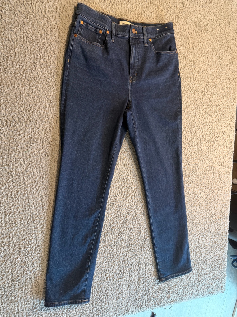 Madewell Slim High-Rise Skinny Jeans - Dark Blue